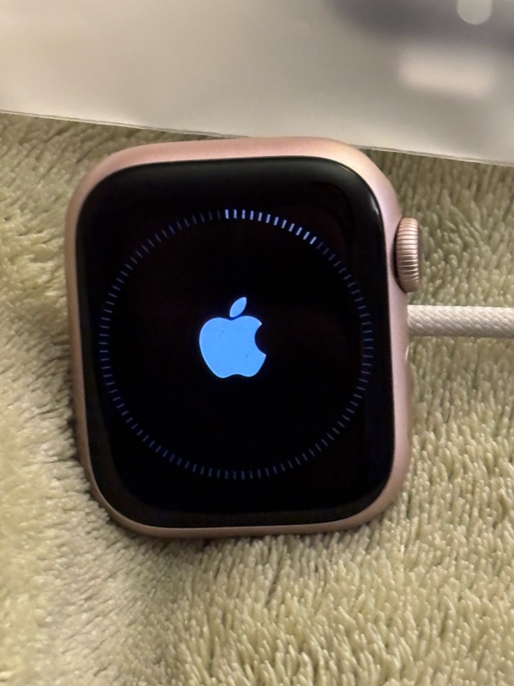 Apple Watch Series 9, 41mm with charger and unused case.